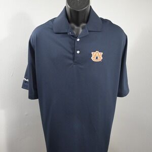 PING Auburn Tigers Golf Polo Blue Performance Wicking Short Sleeve Mens Size XL